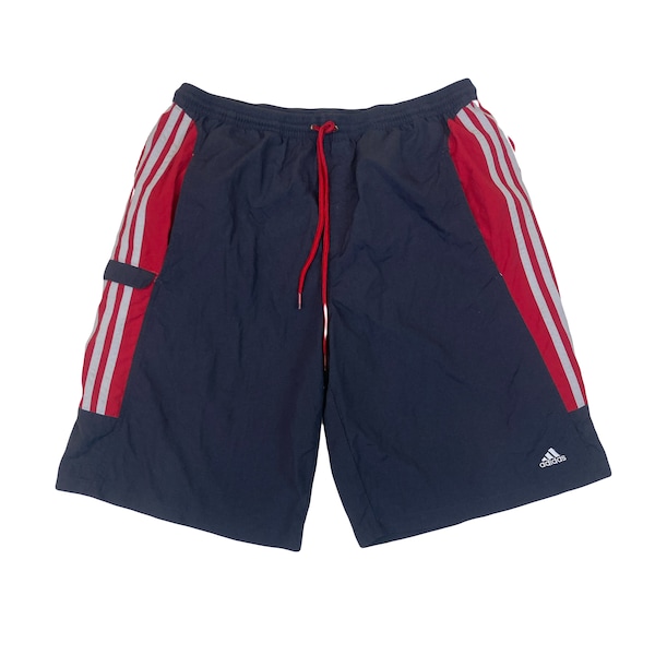 Vintage Y2K Adidas grey red swim shorts  size XL