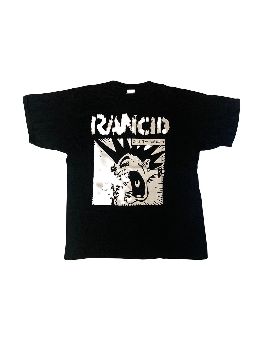 90s Vintage Rancid Give Em the Boot Band T Shirt Size Medium - Etsy