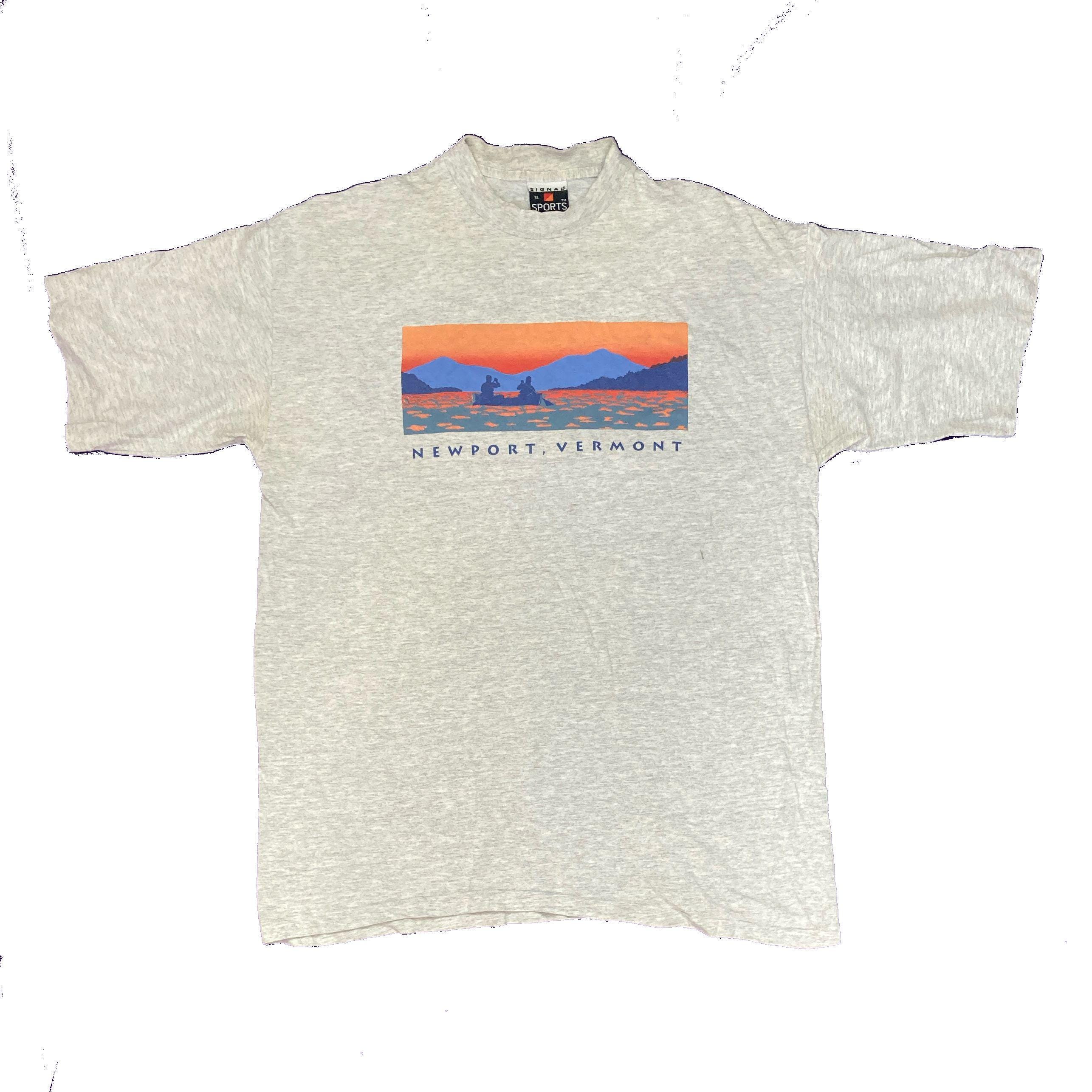 Vintage 90s Newport Vermont Souvenir Single Stitch Grey T-shirt 