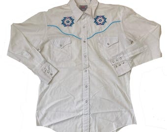 Chemise Western Femme Brodée Chemise Western Brodée JOHN MOON - Manches Longues - Style Cowboy Féminin Chemise Femme Rouge