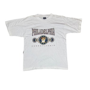 Vintage 90s Philadelphia Pennsylvania spell out USA souvenir white T shirt size large