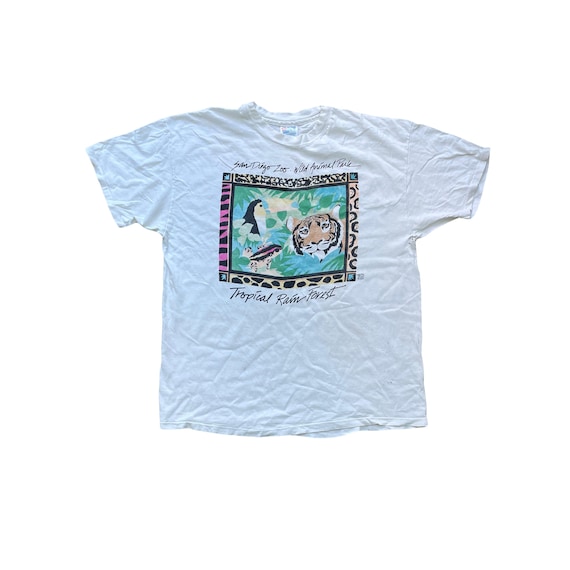 Vintage 90s Thrashed San Diego Zoo Single Stitch T-shirt - White