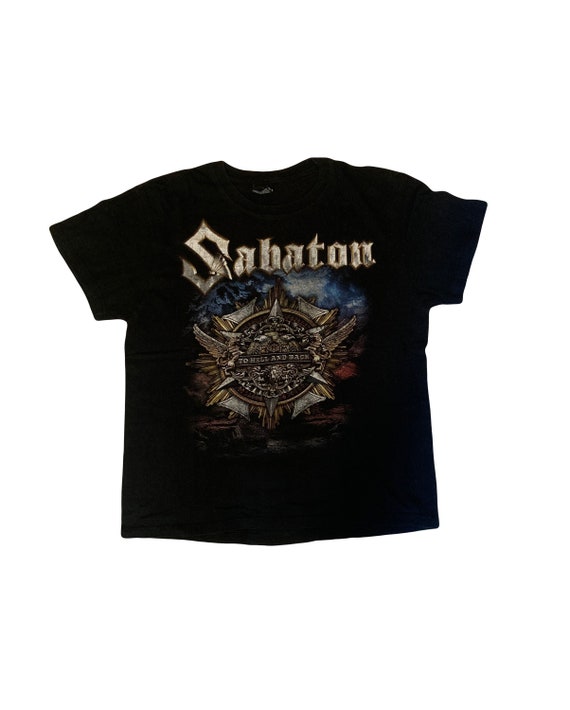 Vintage 90s Sabaton to hell and back band t shirt… - image 1