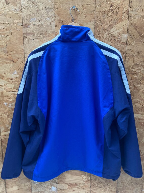 Vintage Y2K Navy Blue White Adidas Climalite Shell Track Jacket