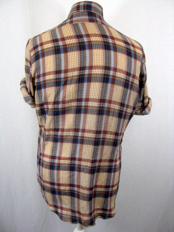 Vintage Check Plaid Flannel Shirt Retro 90'S 80'S - Etsy UK