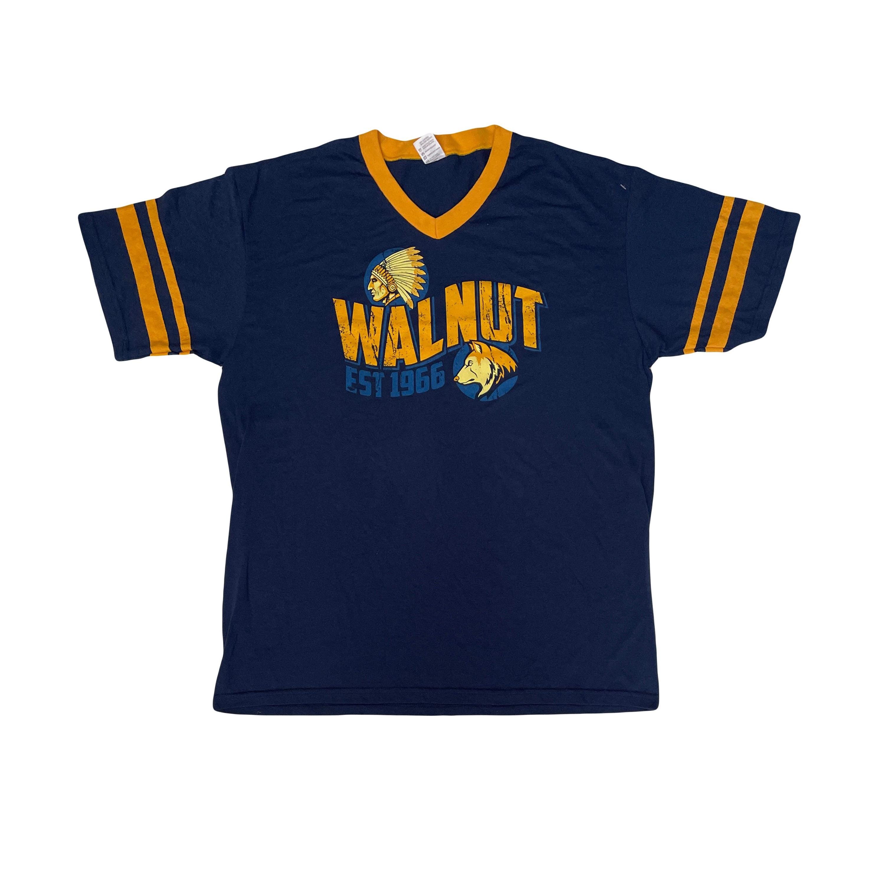 Augusta Sportswear 大人用 XL Vネック Tシャツ - ネイビーイエロー