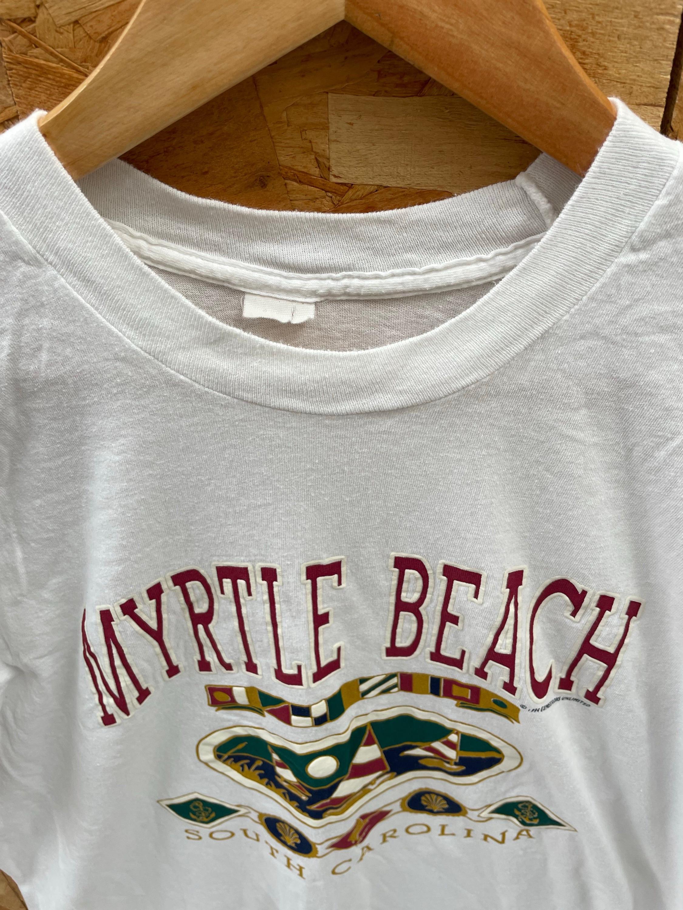 Vintage 90s Single Stitch Myrtle Beach South Carolina Graphic T 