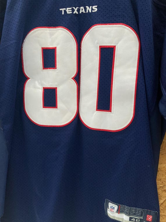 Vintage NFL Jersey Andre Johnson #80 Texans T-shirt Size 48 XXL by