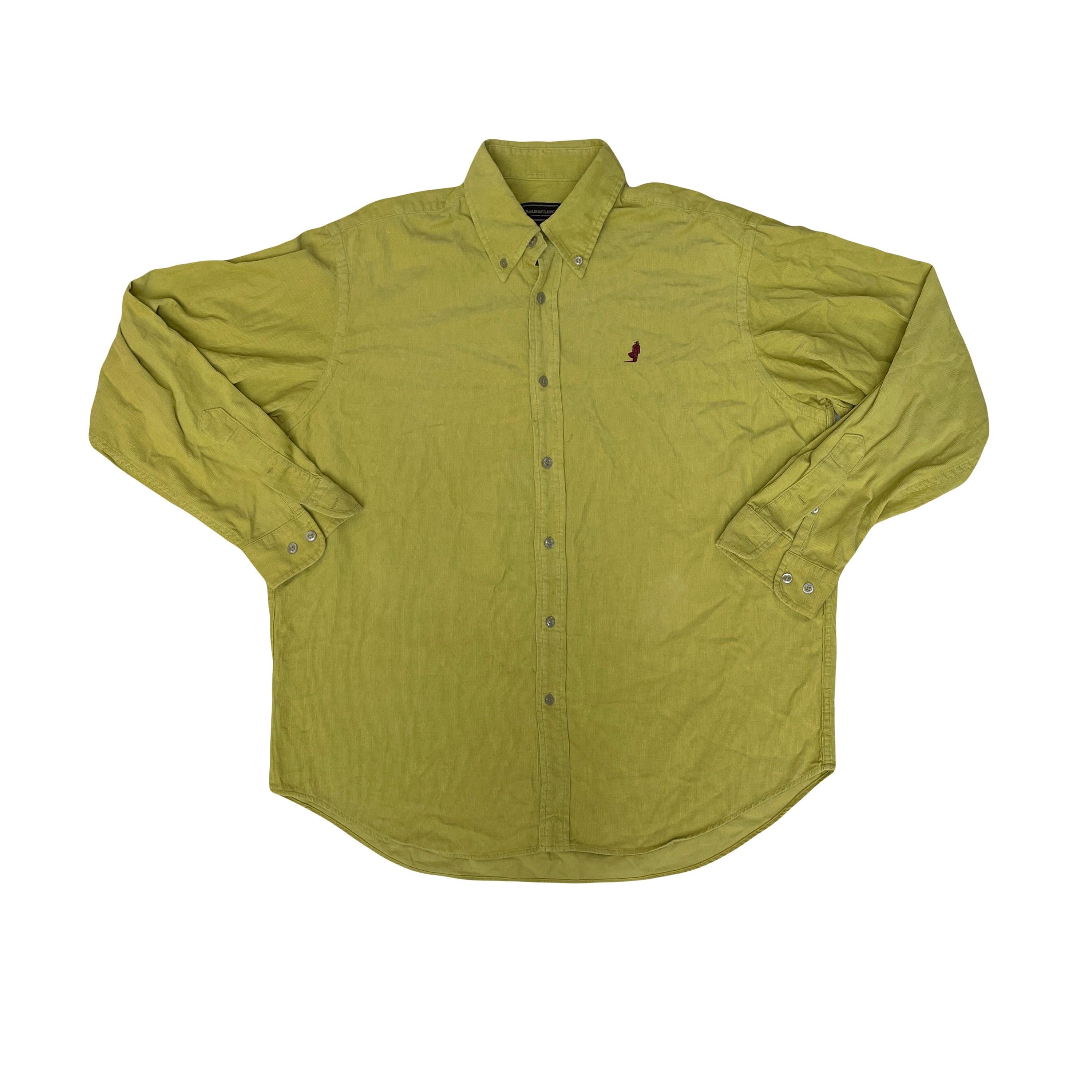 Vintage Marlboro Classics Men's Size L Lime Green Corduroy Long