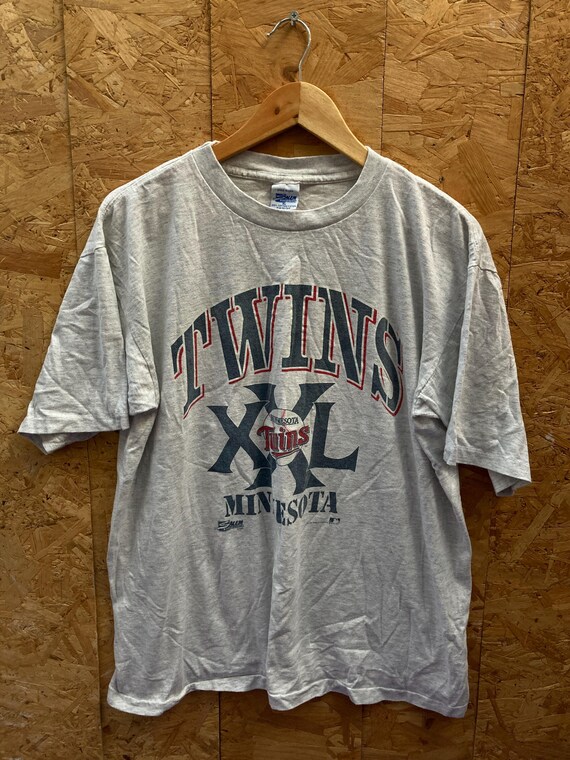 Buy Vintage 90s Minnesota Twins Baseball Team Single Stitch Grey T