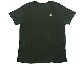 Vintage Y2K Nike olive green muted minimal t-shirt size large