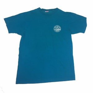 Vintage 90s turquoise blue LA Gear retro gym single stitch t shirt size large