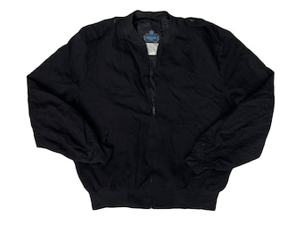 Vintage Neptune Garment Co. Men's Size 48 XL Black Bomber Jacket