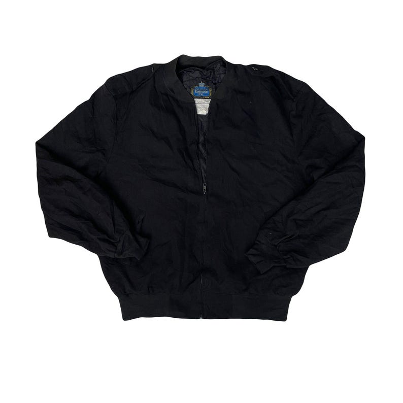 Vintage Neptune Garment Co. Men's Size 48 XL Black Bomber Jacket image 1