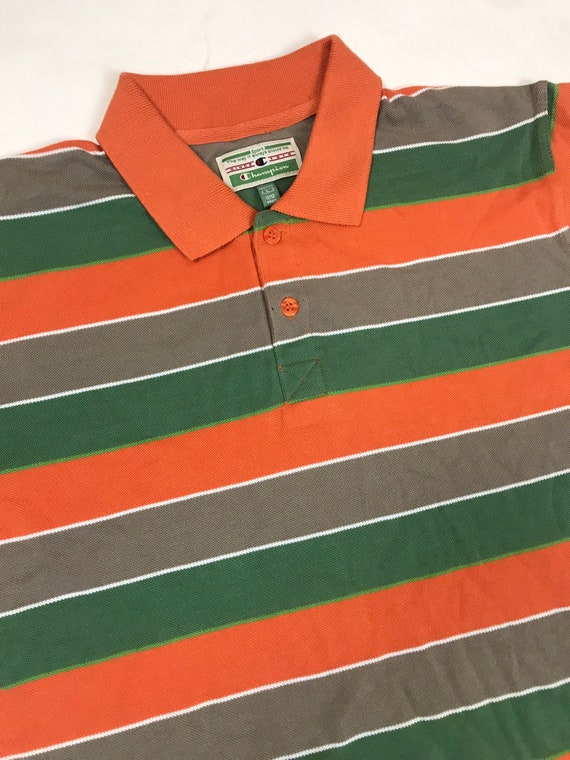 Vintage 90s Casuals Champion USA Orange Green Horizontal Vintage 90s Casuals Champion USA Orange Green Horizontal