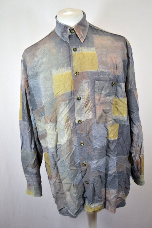 Image of Grungy Faded Retro Abstract Pattern Shirt
