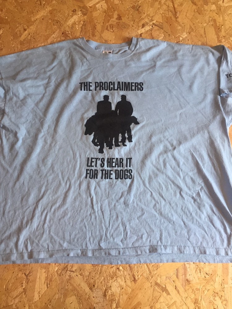 Image of Music Merch Band T Shirt The Proclaimers Scottish Duo Tour Tee Oversized Xxxl Light Blue