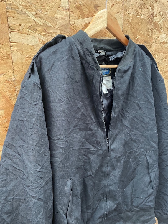 Vintage Neptune Garment Co. Men's Size 48 XL Black Bomber Jacket