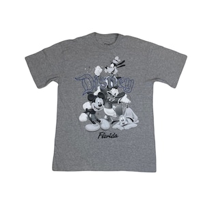 Vintage Y2K Disney Florida USA Mickey Mouse grey blue  t shirt size large