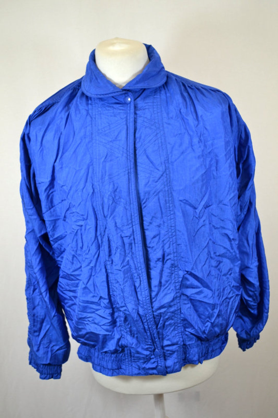 Retro Blue 80's 90's Shell Vintage Track Top - Etsy