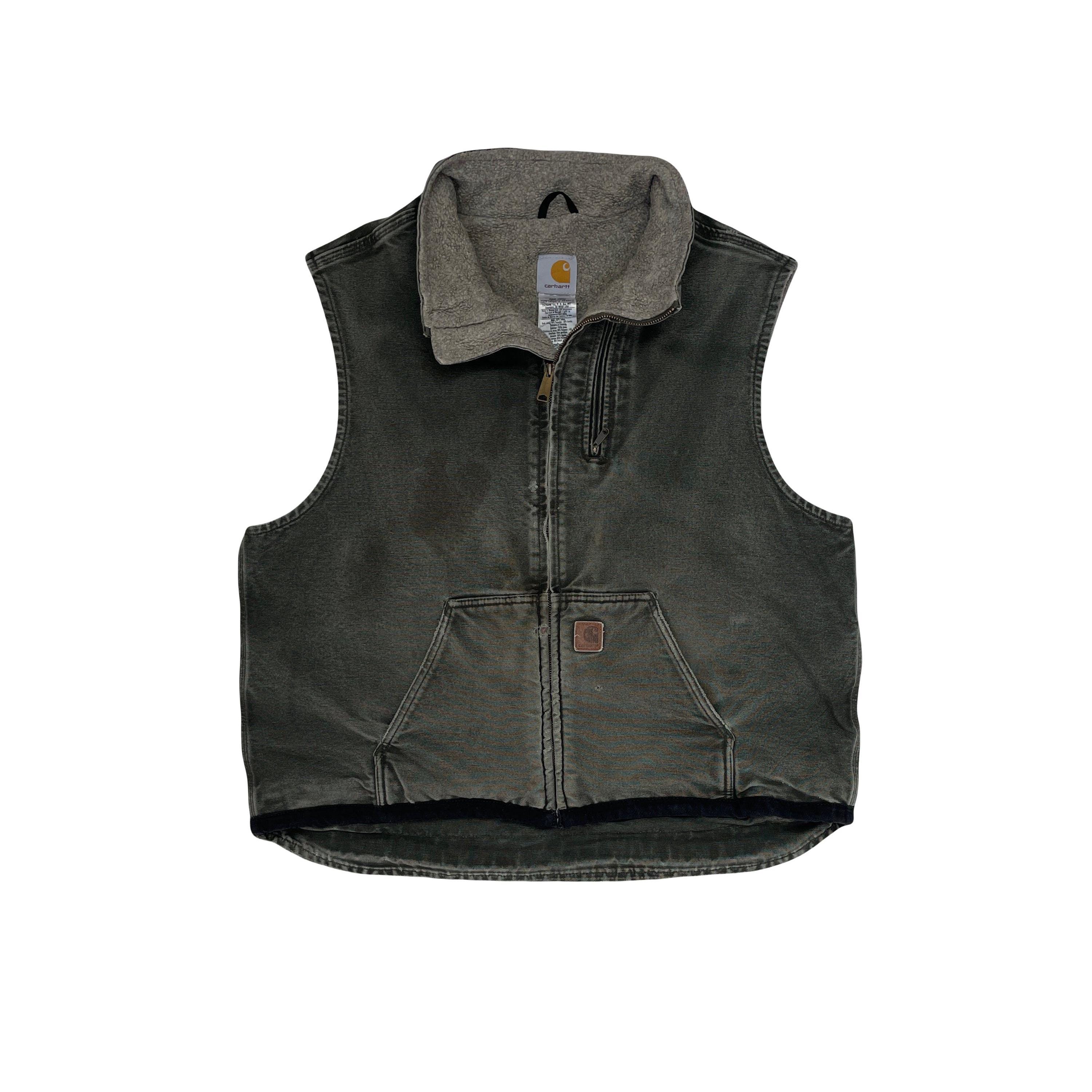90s Carhartt ベスト Vintage 90s Carhartt Men's Size XXL Moss Green Duck Insulated Vest