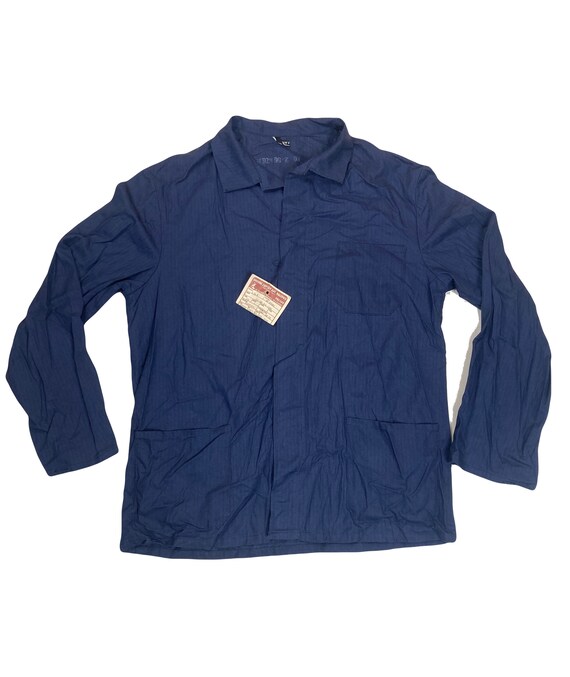 Vintage 70s Czech Soviet Eastern Bloc Era Navy Indigo Dark Blue