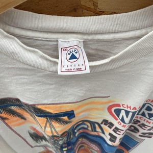 Vintage Thrashed NHRA Drag Racing Member 1992 T-Shirt XXL White Delta USA image 5