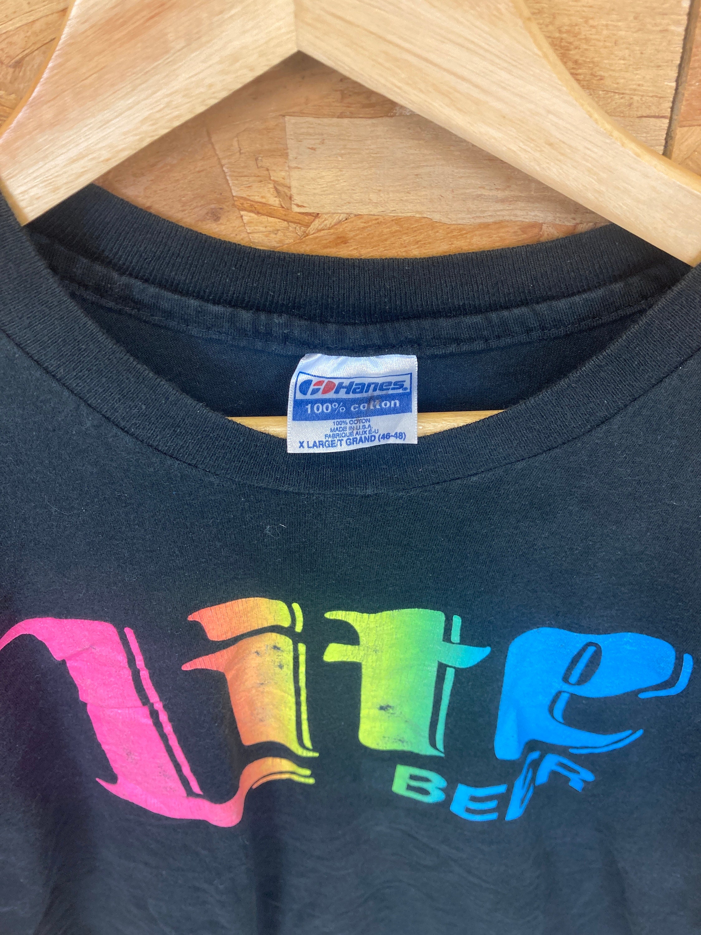 90s Lite BEER 鹿　スウェット　黒　米国製 90s Lite BEER 鹿 スウェット 黒 米国製