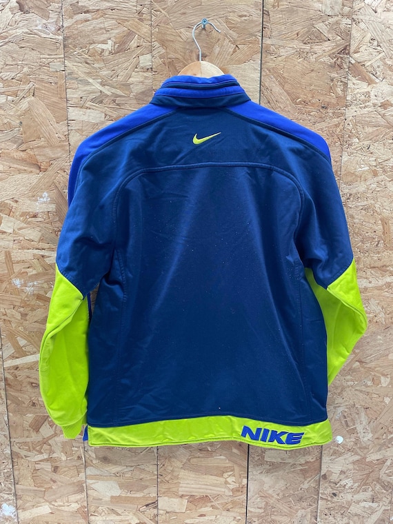 Vintage 90s Nike Men's Blue/green Track Jacket Zip-up Size Small