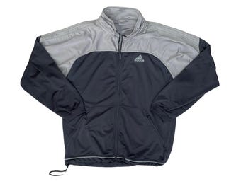 Vintage Y2K Adidas Men's Essentials Track Jacket Size M Black With