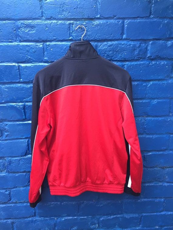 Vintage 90s Champion Red Black Track Suit Zip Top B-boy Size