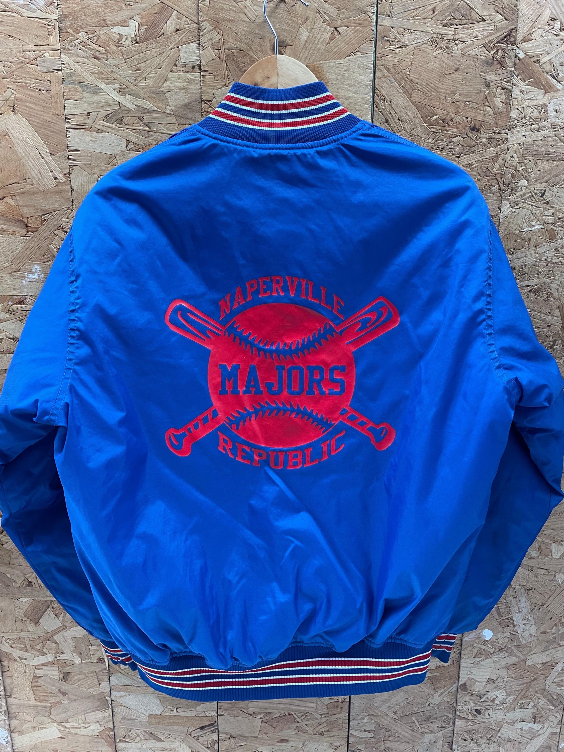 Vintage 90s Naperville Republic Majors USA College Baseball Jacket