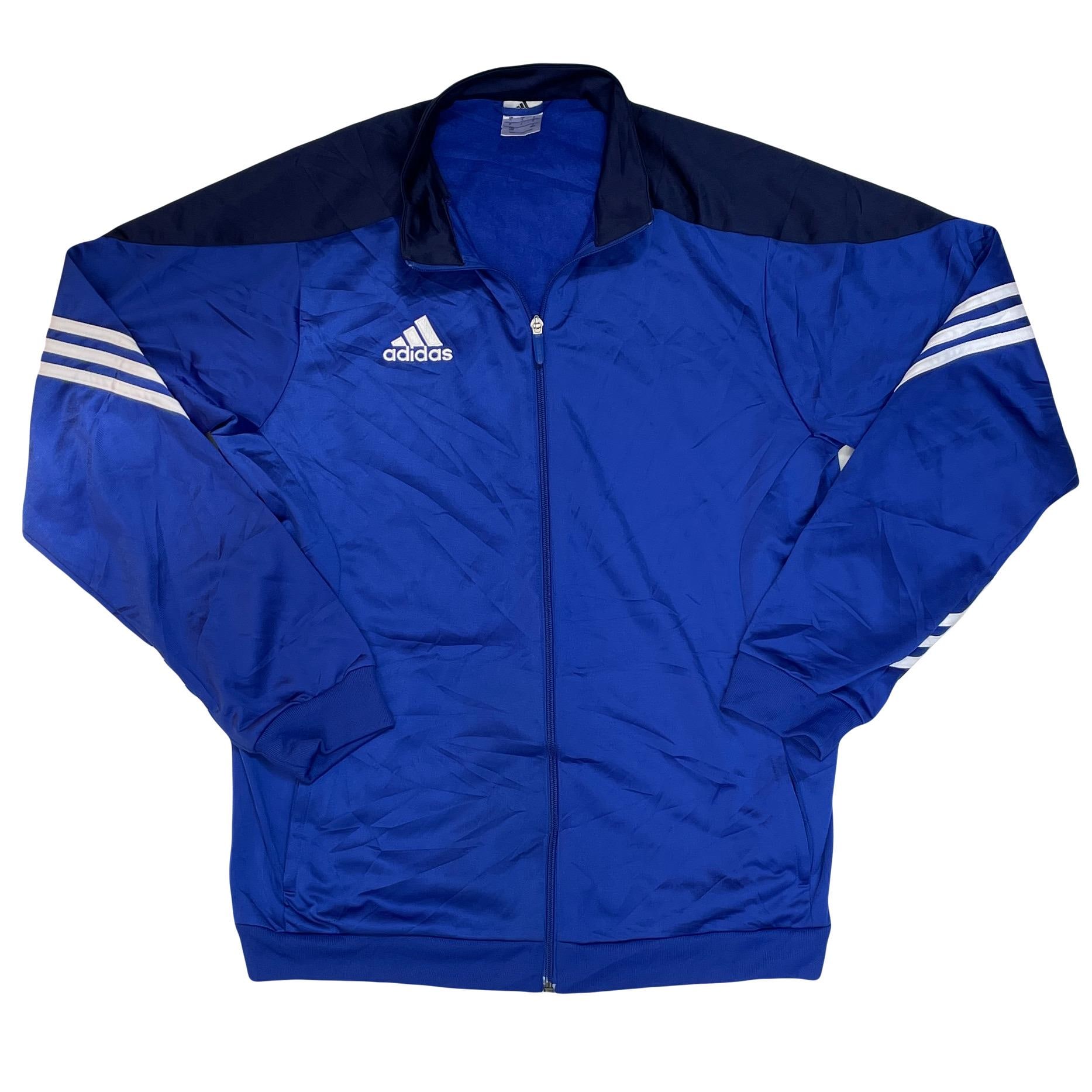 Vintage Y2K Adidas Zip Track Top Blue White Navy Size Large - Etsy