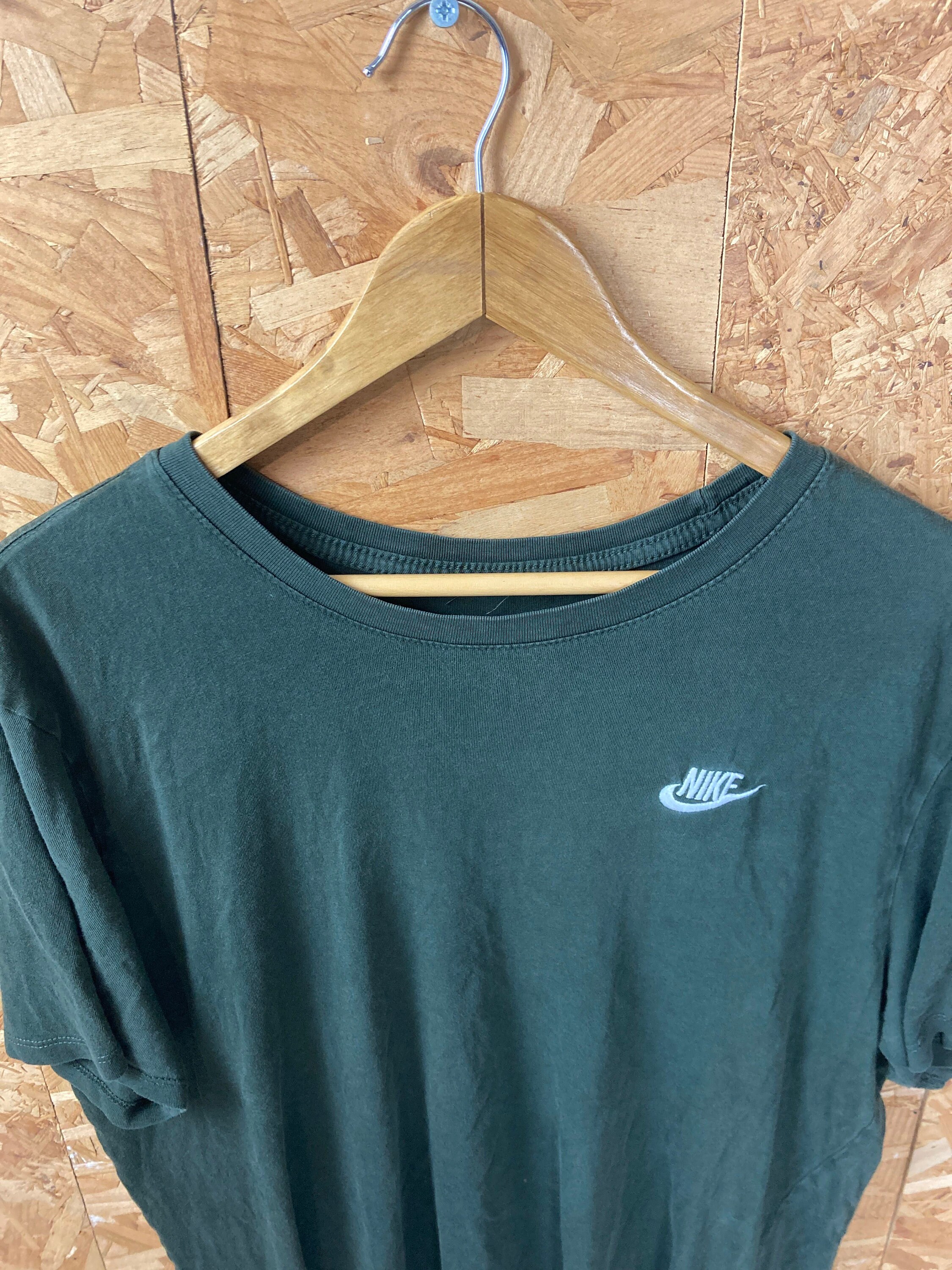 Vintage Y2K Nike Olive Green Muted Minimal T-shirt Size Large - Etsy