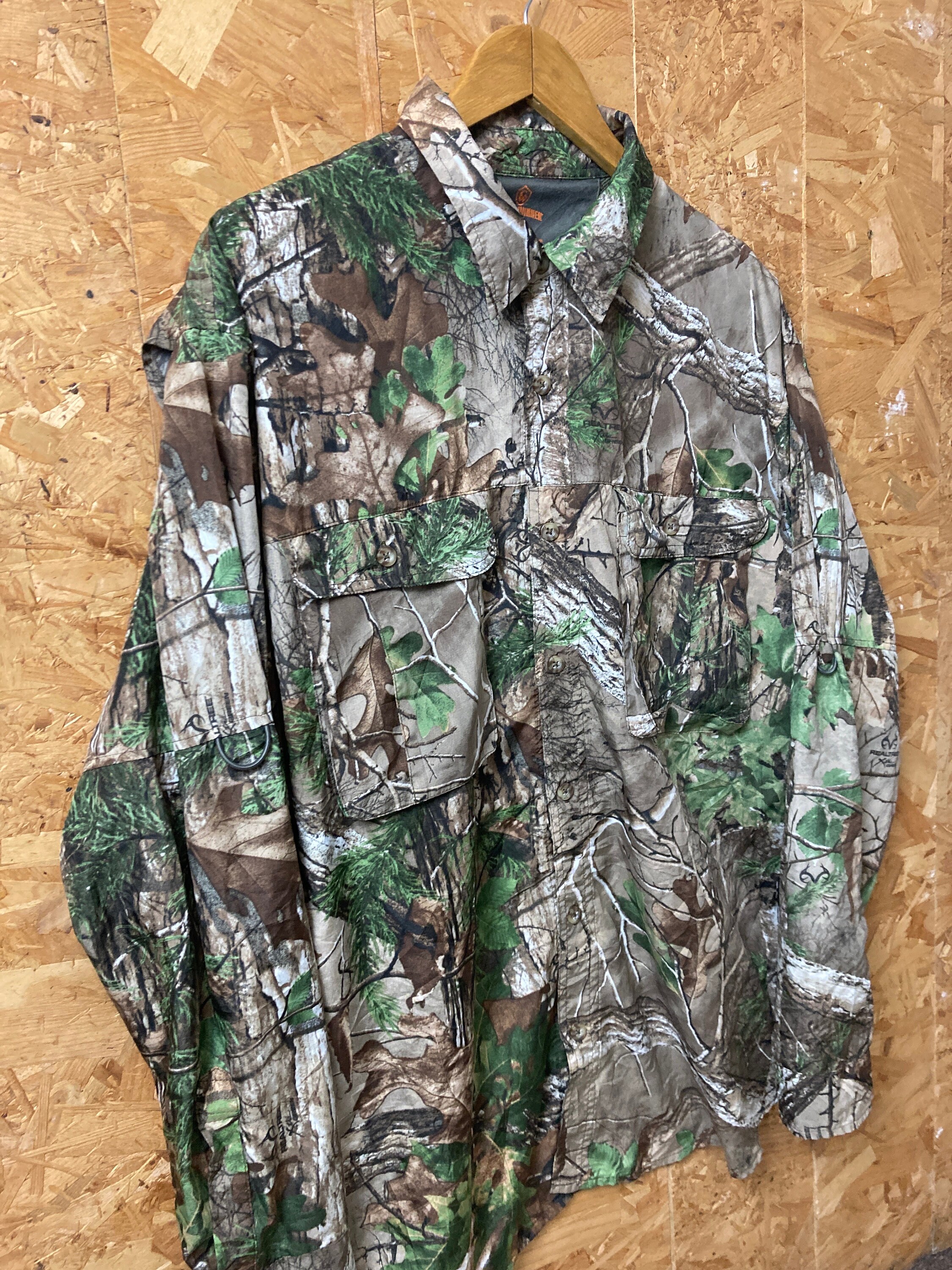 Chemise Cargo Homme Vert Casual Mi Saison Manches Longues - Prêt-à-Porter