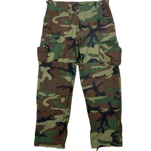 Streetwear Multi Pocket Lining Baggy Army Green Cargo Pants