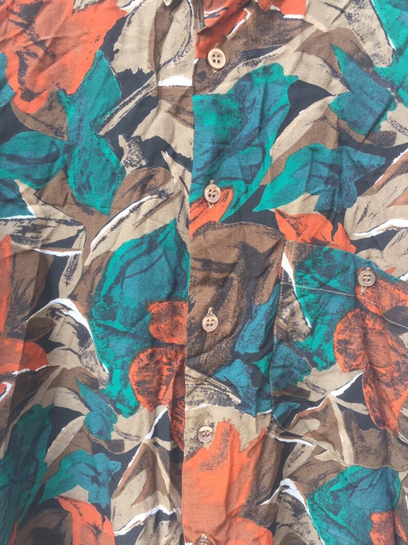Vintage 80s ugly grungy floral abstract pattern green ...