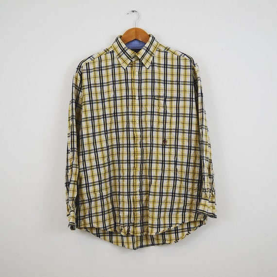 tommy hilfiger blue check shirt