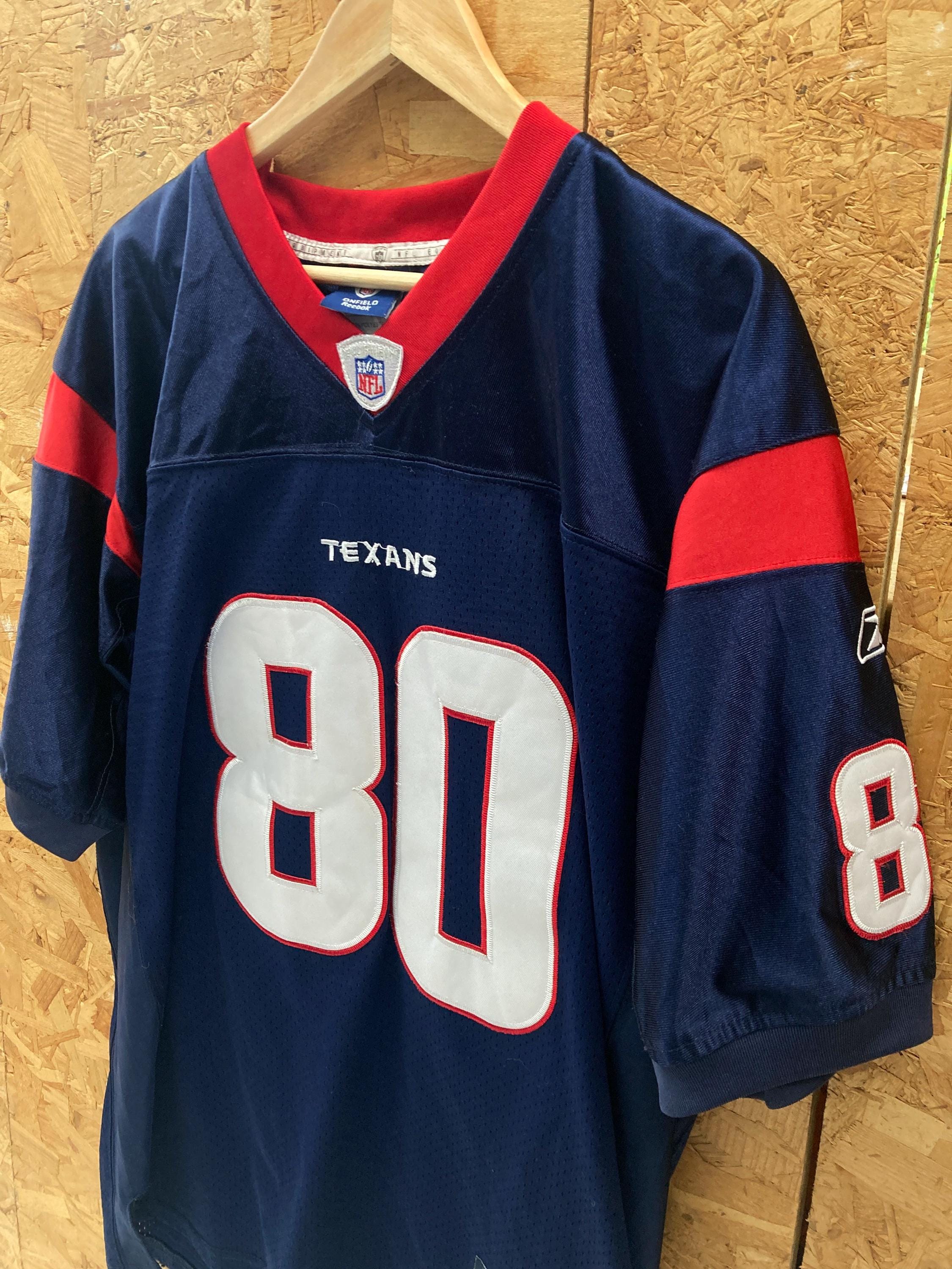 Vintage NFL Jersey Andre Johnson #80 Texans T-shirt Size 48 XXL by