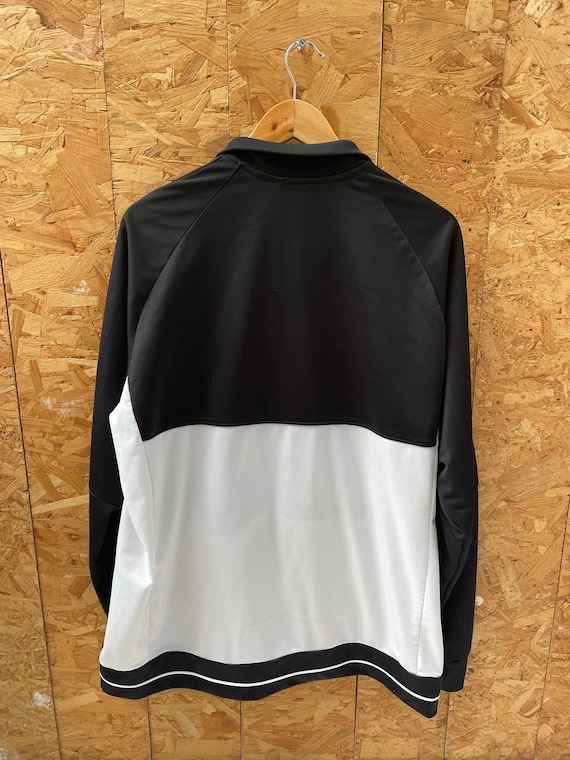 Vintage Y2K Adidas Men's Size XXL Black & White Track Jacket Zip