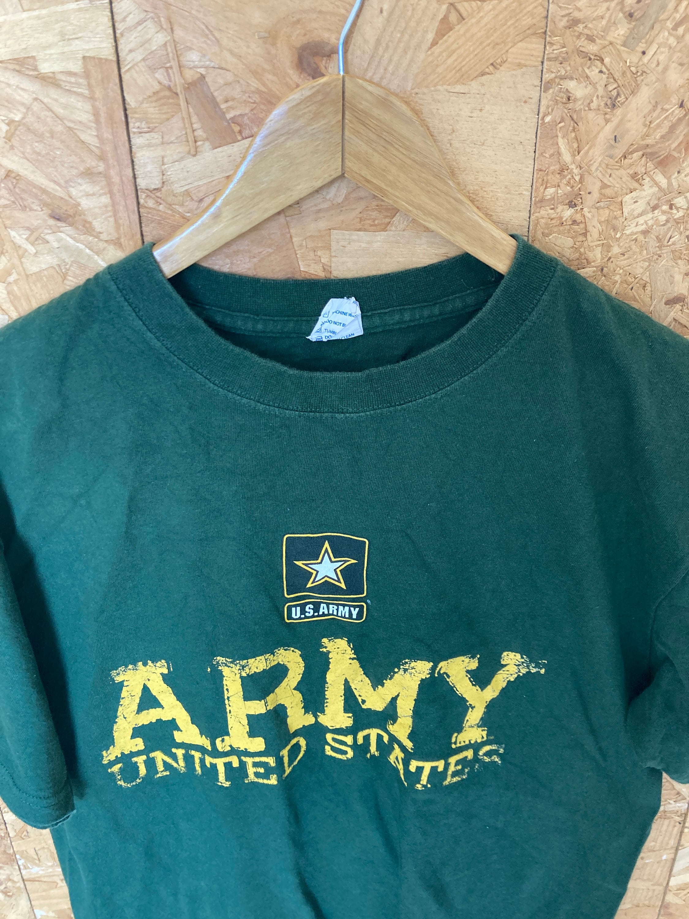 Vintage 90s Dark Green Yellow US Army Marines Physical
