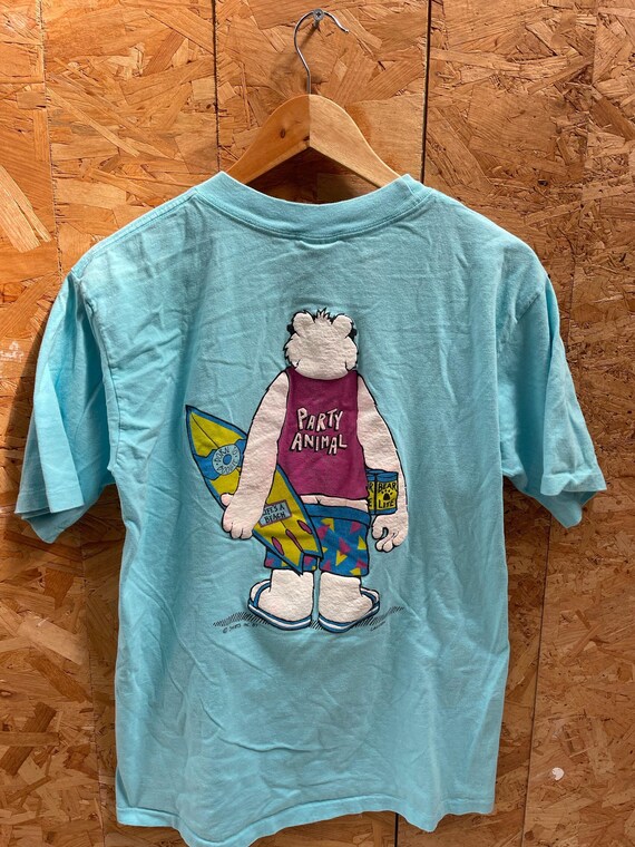 Vintage 90s Oneita Power T Shirt L San Diego Party Animal Graphic