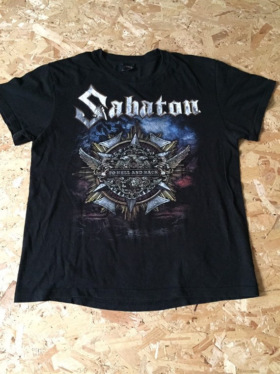 Vintage 90s Sabaton to hell and back band t shirt… - image 2