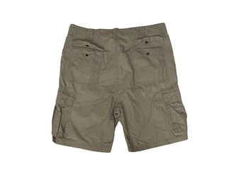 Vintage 90s Armani Exchange Cut off Cargo Shorts 36 Grey Button