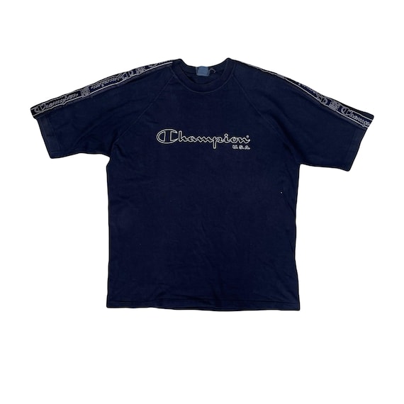 Vintage 90s Champion Men's Size XL Navy Blue Short Sleeve T-shirt