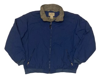 Ll bean warm up jacket flannel lined hot sale