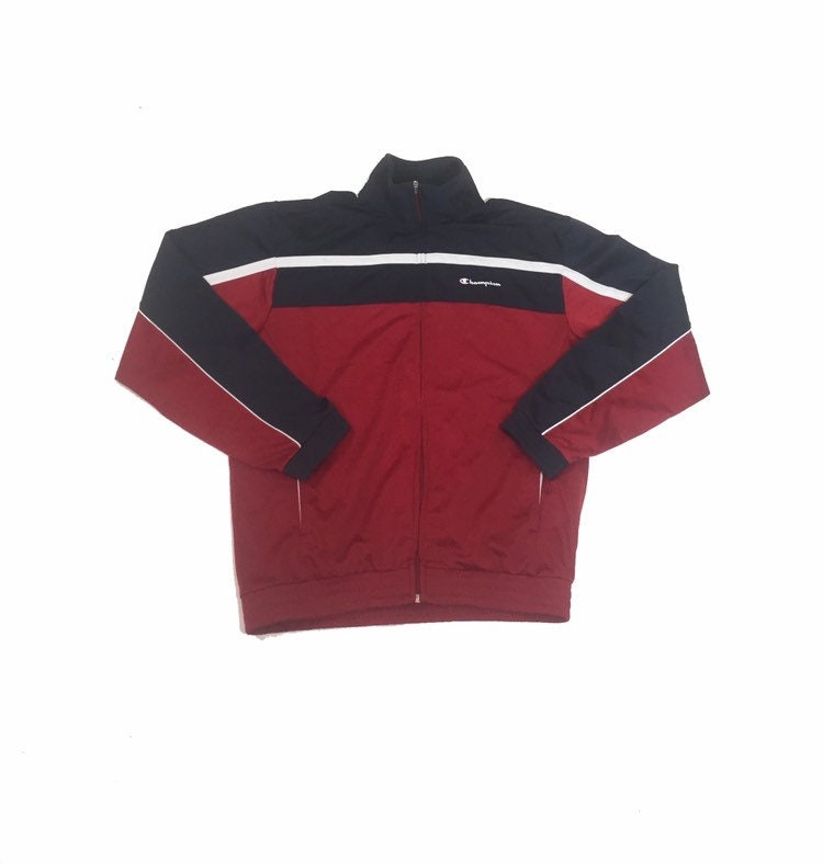 Vintage 90s Champion Red Black Track 