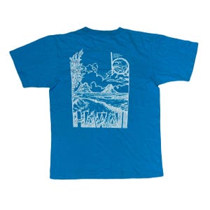 Vintage 90s blue single stitch Bellows Hawaii souvenir t-shirt size medium by Super Cru