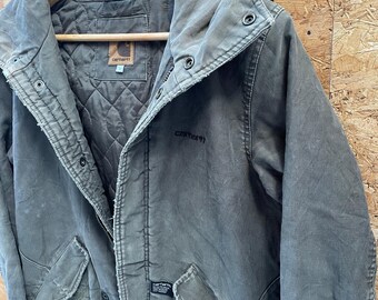 Vintage Carhartt WIP Clash Parker Men's Winter Parka Coat Dark
