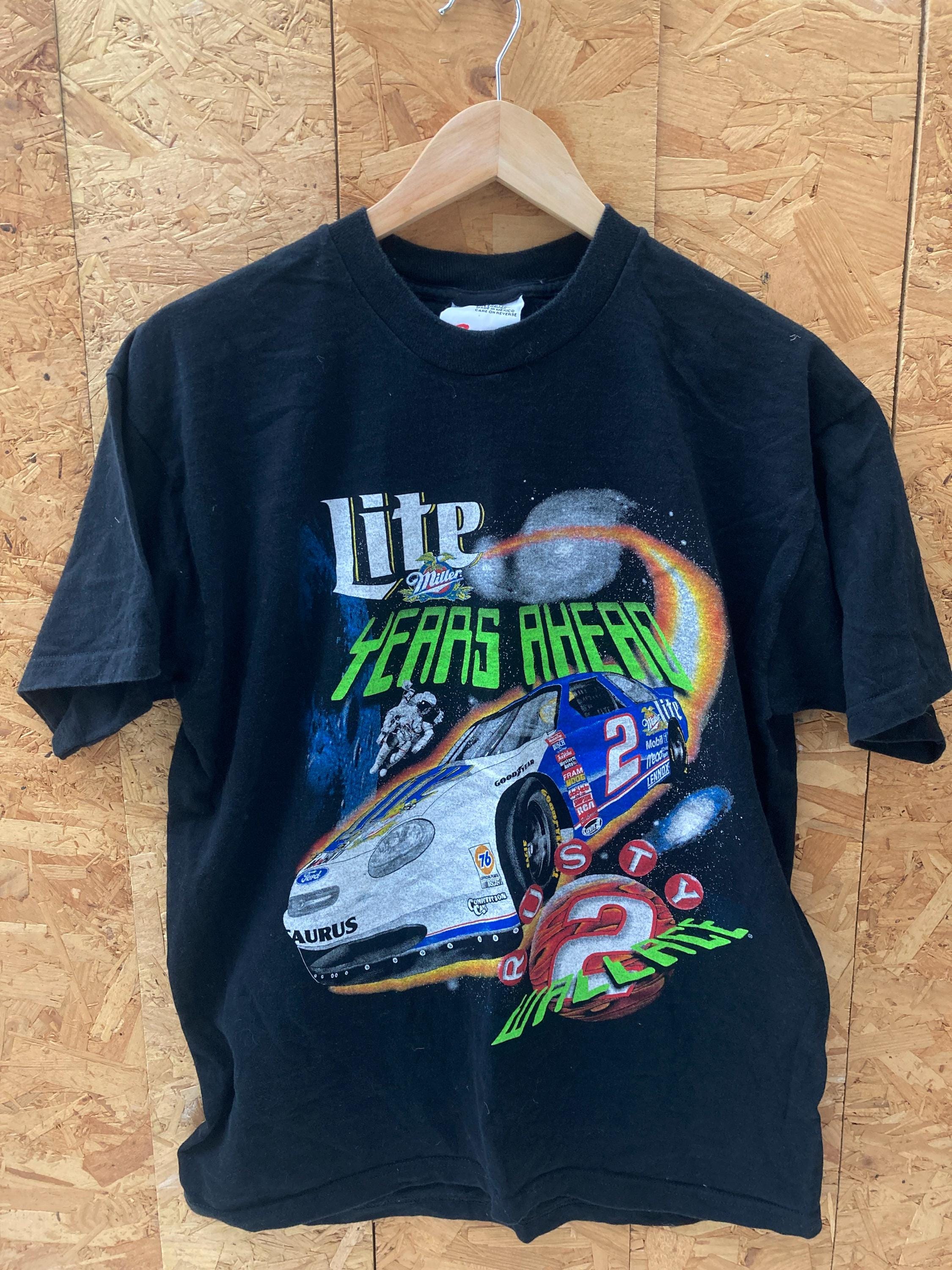 Vintage 90s Miller Lite Years Ahead Rusty Wallace Alien Graphic 